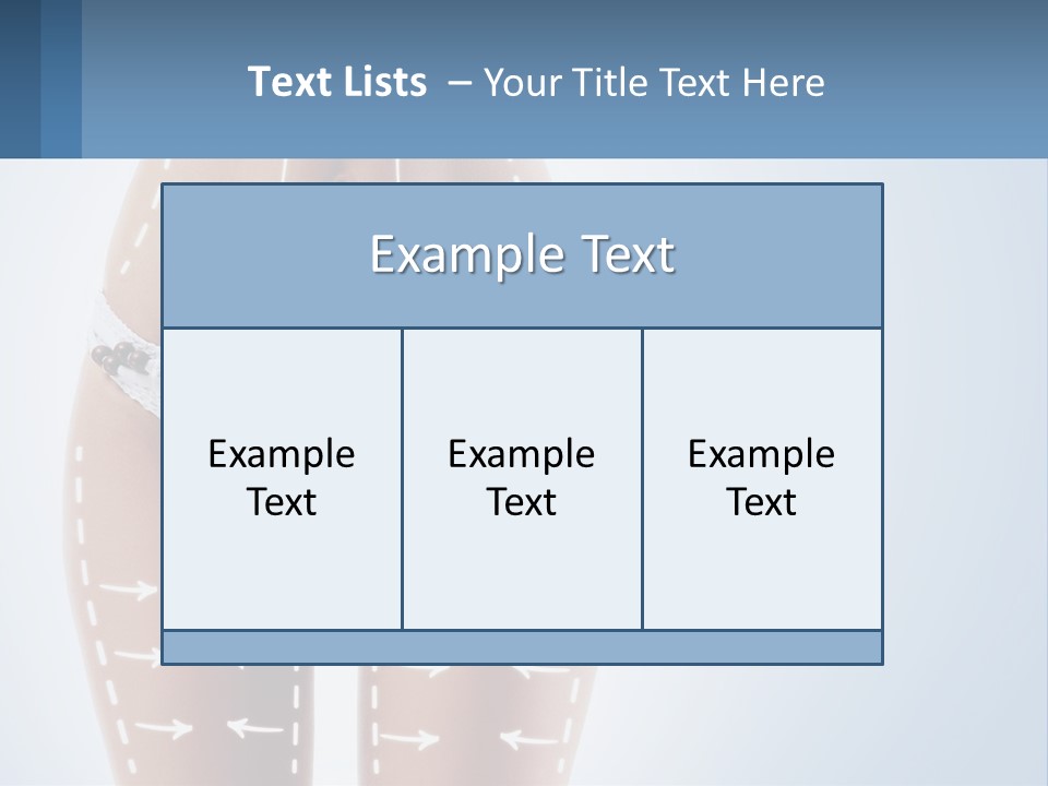 A Woman's Butt With Arrows On It PowerPoint Template
