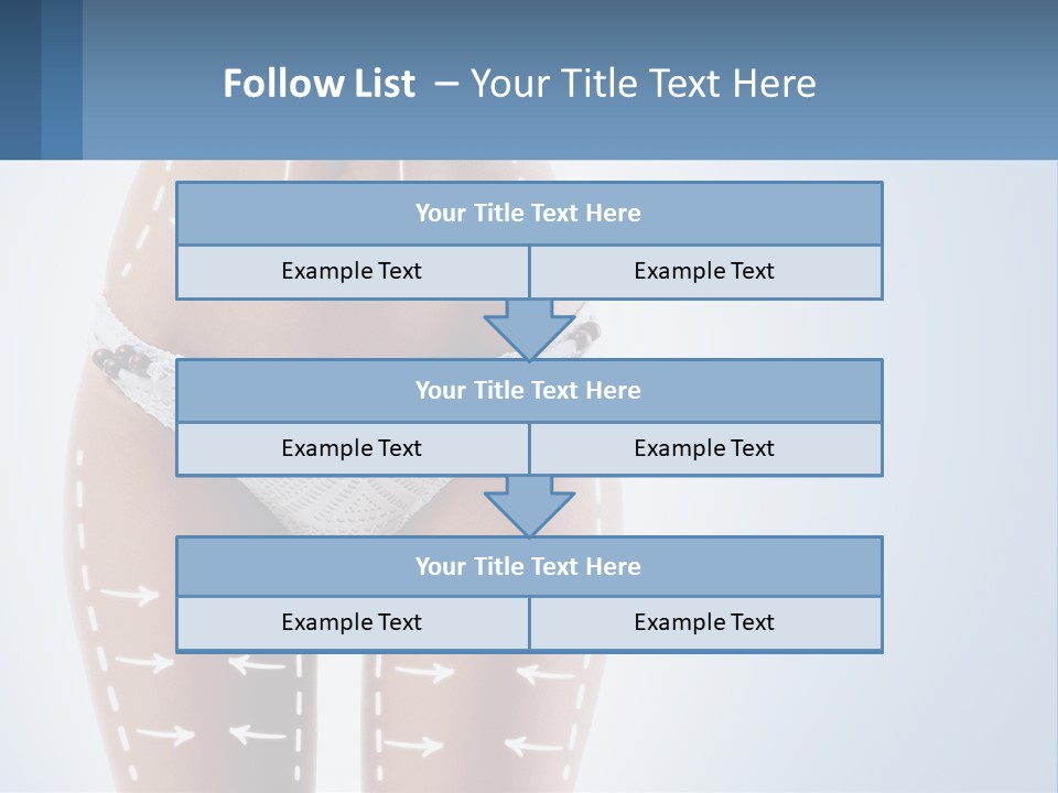 A Woman's Butt With Arrows On It PowerPoint Template