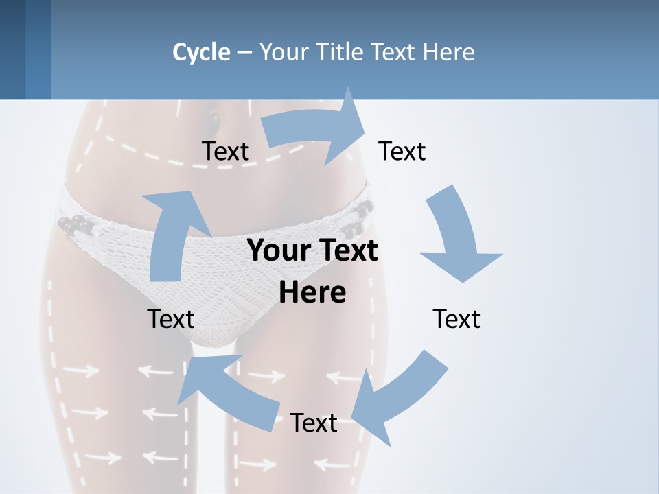 A Woman's Butt With Arrows On It PowerPoint Template