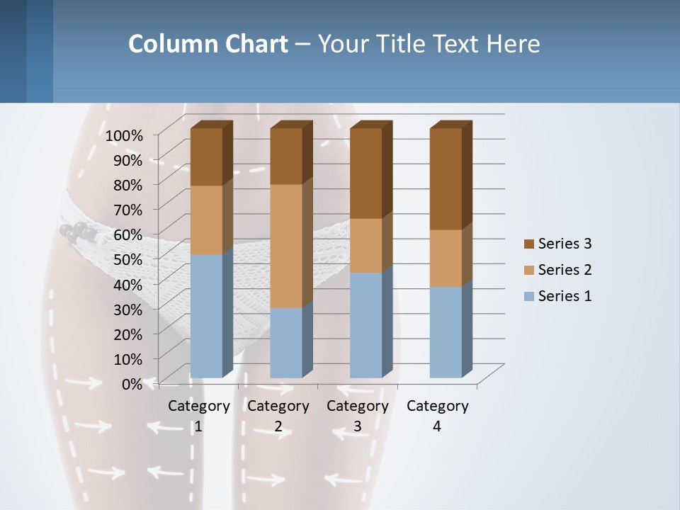 A Woman's Butt With Arrows On It PowerPoint Template