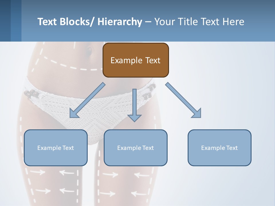 A Woman's Butt With Arrows On It PowerPoint Template