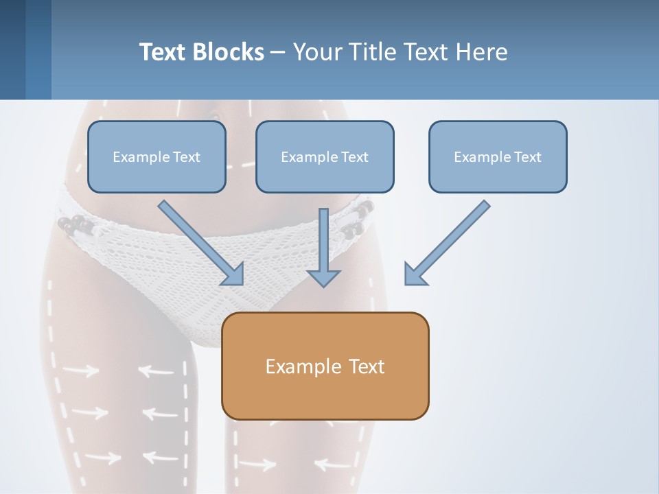 A Woman's Butt With Arrows On It PowerPoint Template