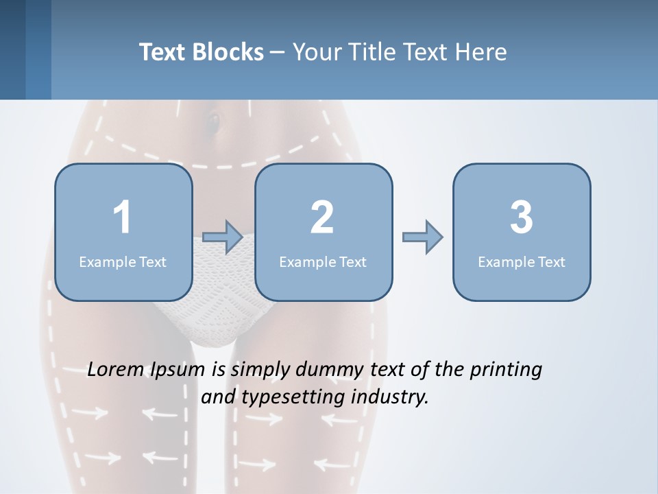 A Woman's Butt With Arrows On It PowerPoint Template