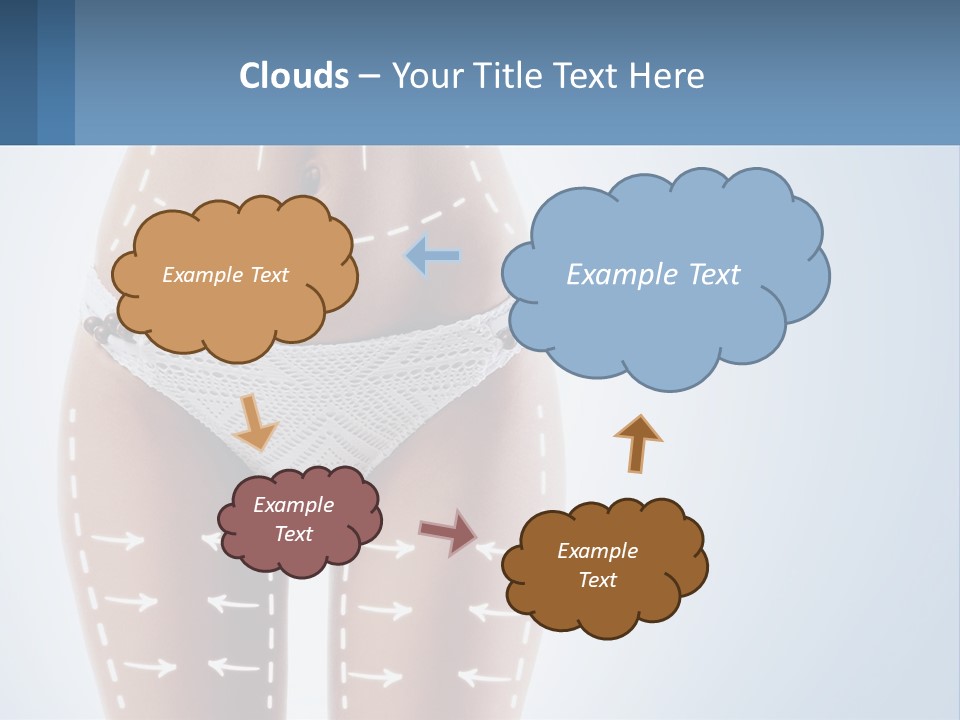 A Woman's Butt With Arrows On It PowerPoint Template