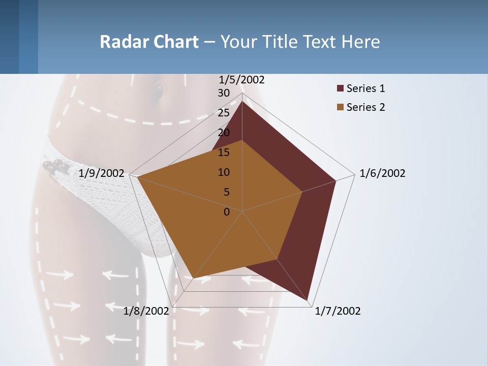 A Woman's Butt With Arrows On It PowerPoint Template