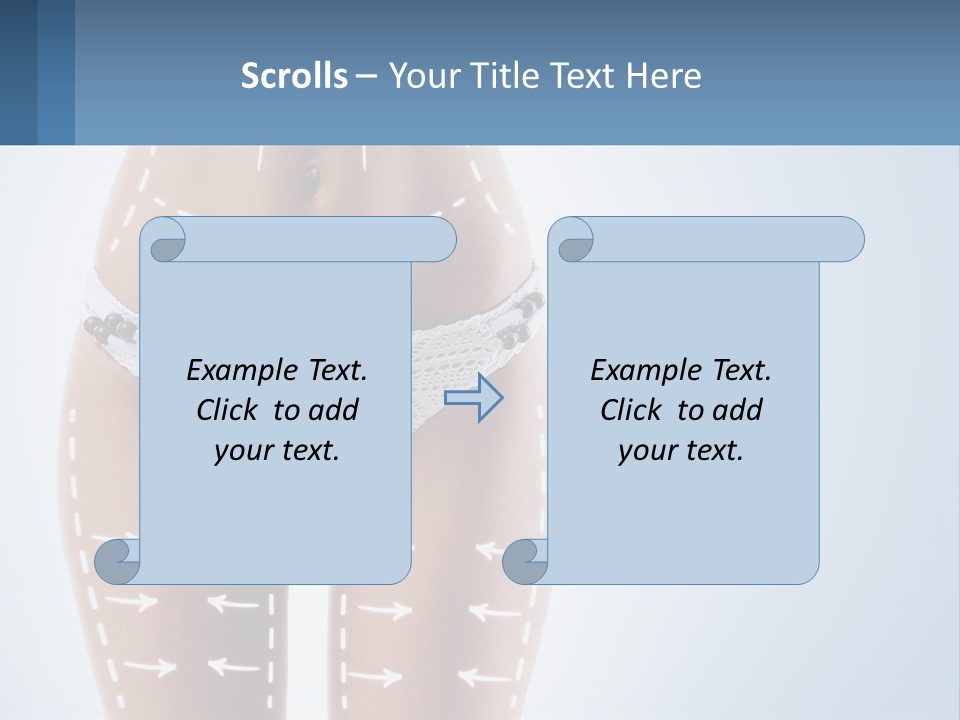 A Woman's Butt With Arrows On It PowerPoint Template