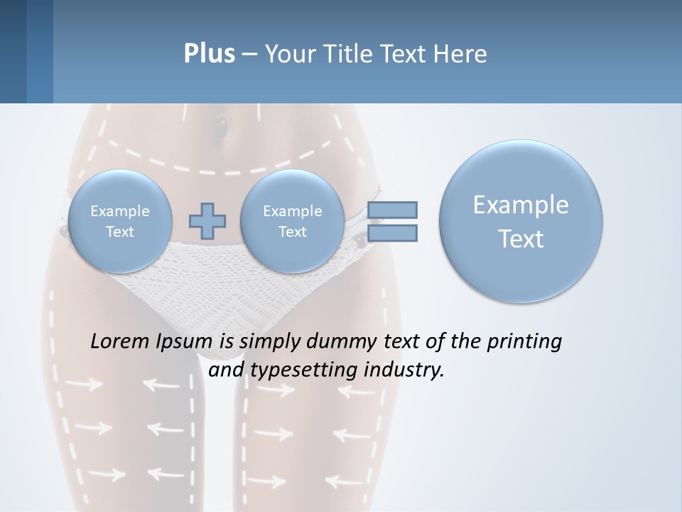 A Woman's Butt With Arrows On It PowerPoint Template