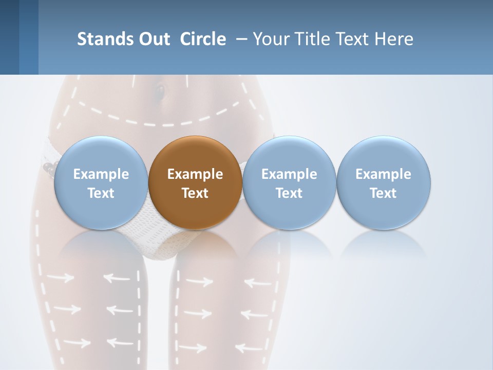 A Woman's Butt With Arrows On It PowerPoint Template