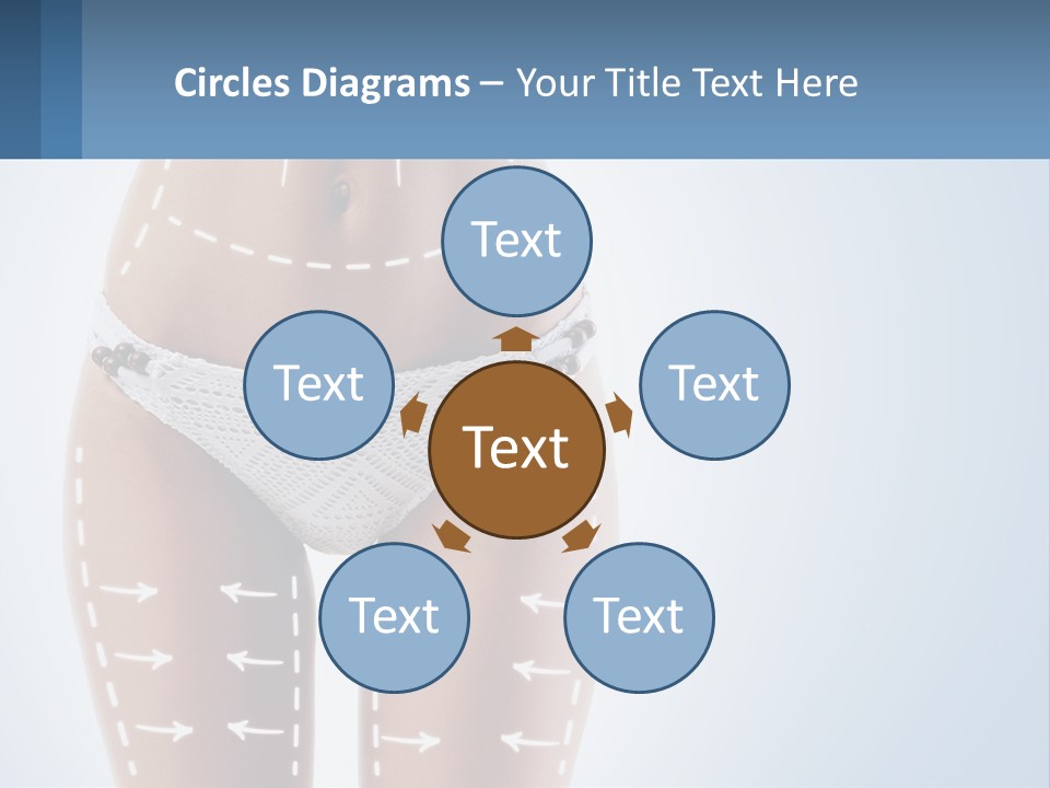 A Woman's Butt With Arrows On It PowerPoint Template