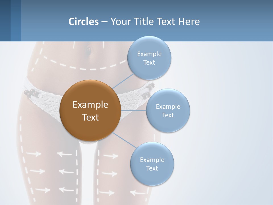 A Woman's Butt With Arrows On It PowerPoint Template