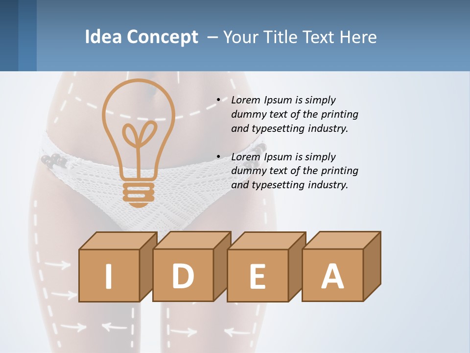 A Woman's Butt With Arrows On It PowerPoint Template