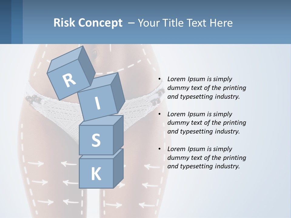 A Woman's Butt With Arrows On It PowerPoint Template