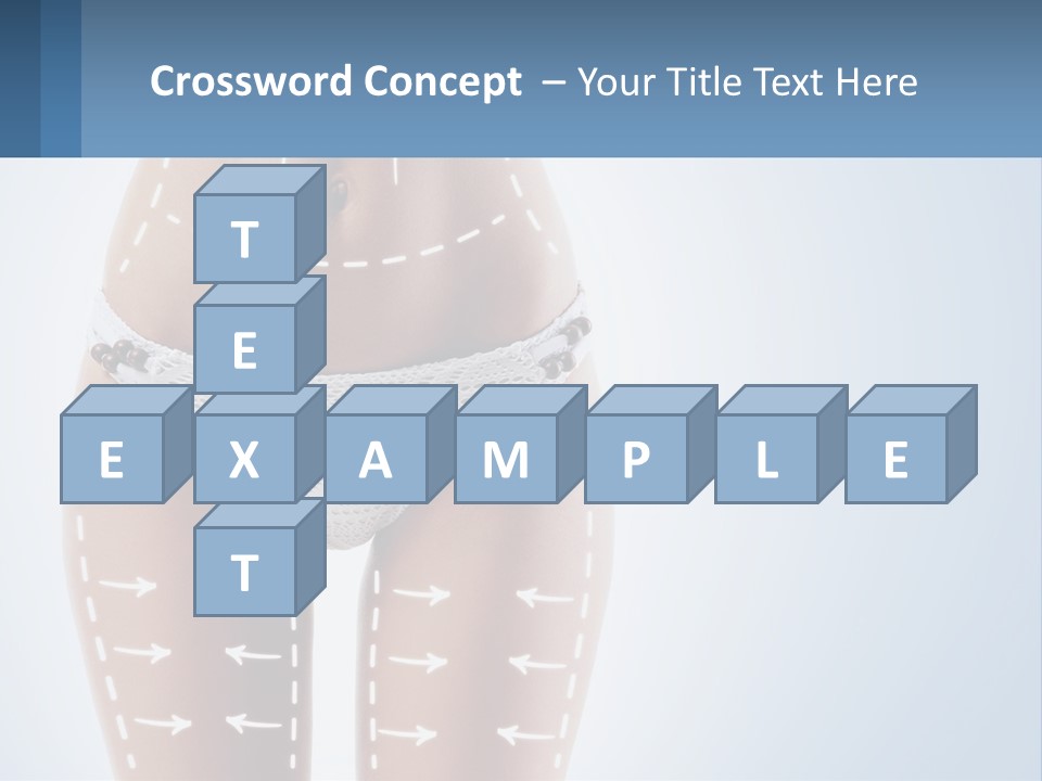 A Woman's Butt With Arrows On It PowerPoint Template