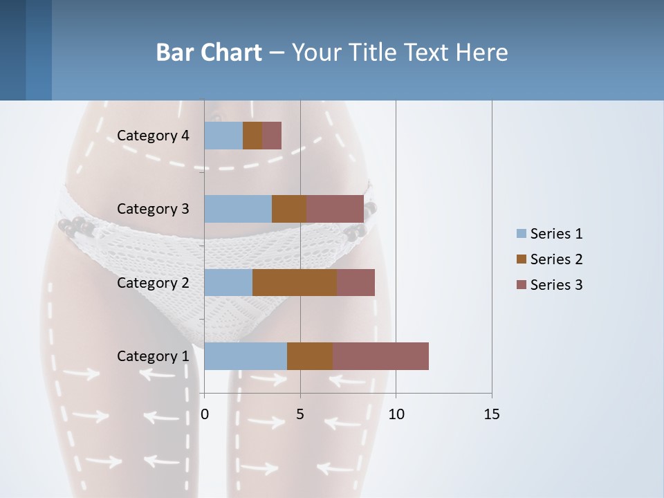 A Woman's Butt With Arrows On It PowerPoint Template
