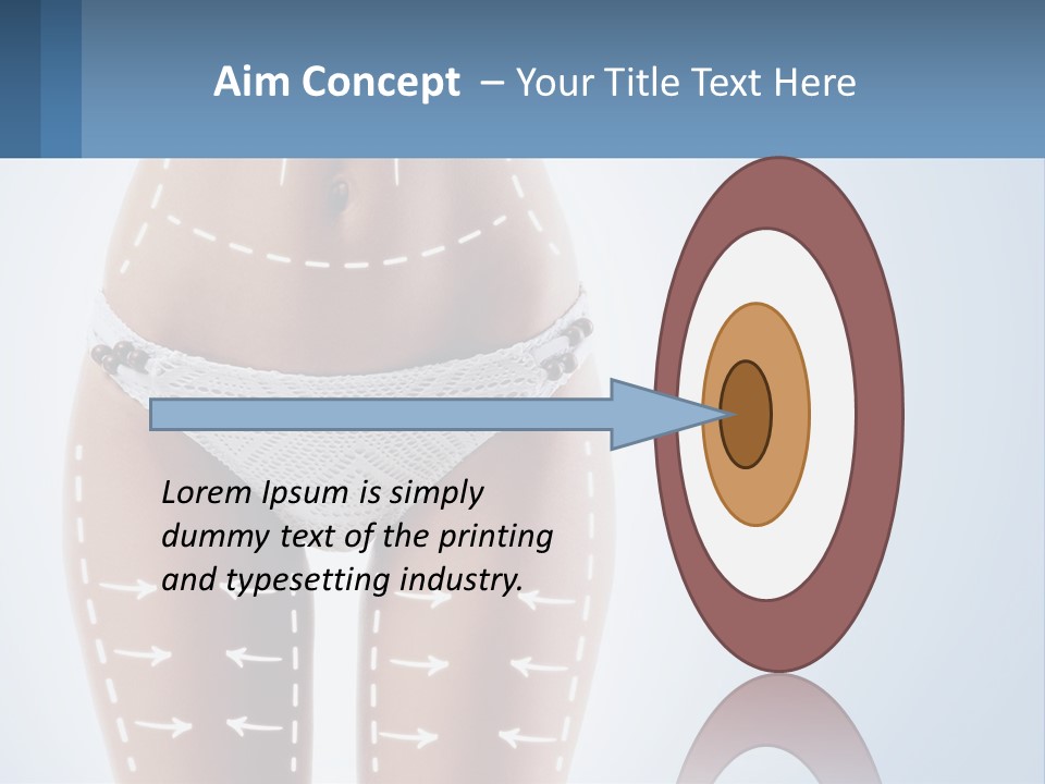 A Woman's Butt With Arrows On It PowerPoint Template