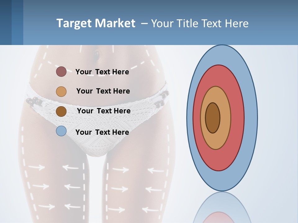 A Woman's Butt With Arrows On It PowerPoint Template