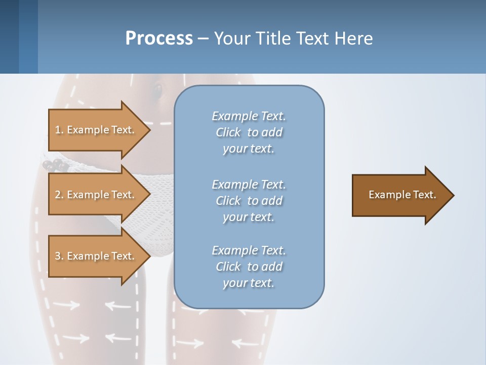 A Woman's Butt With Arrows On It PowerPoint Template