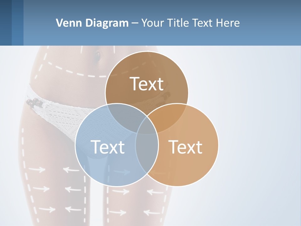 A Woman's Butt With Arrows On It PowerPoint Template