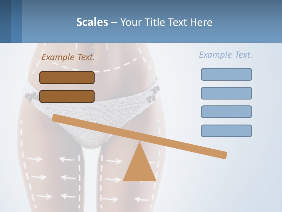 A Woman's Butt With Arrows On It PowerPoint Template