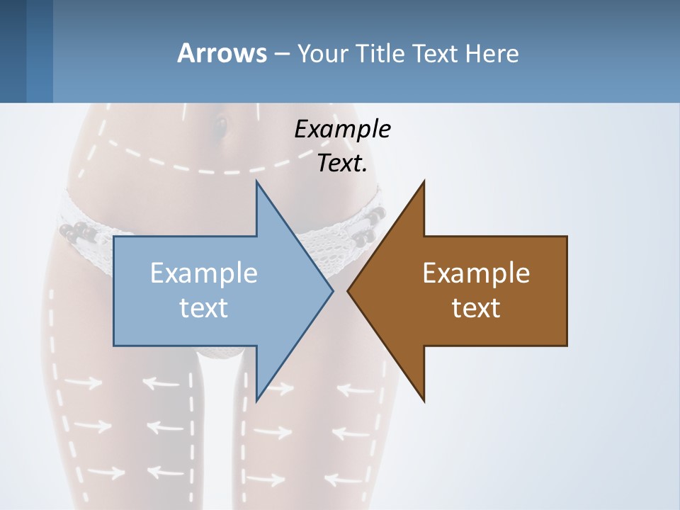 A Woman's Butt With Arrows On It PowerPoint Template