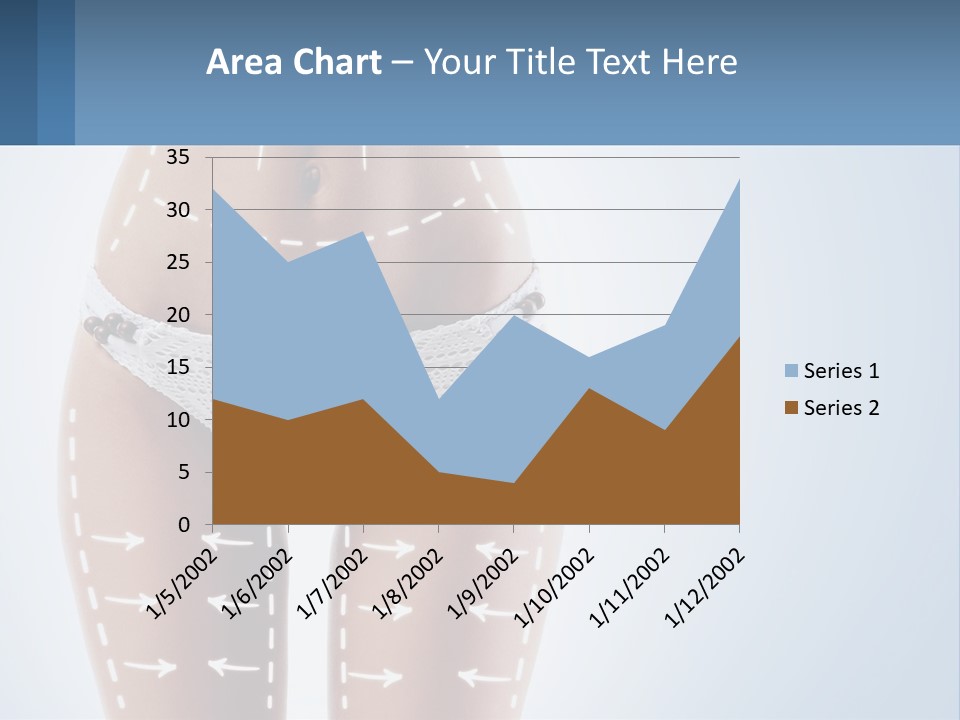 A Woman's Butt With Arrows On It PowerPoint Template