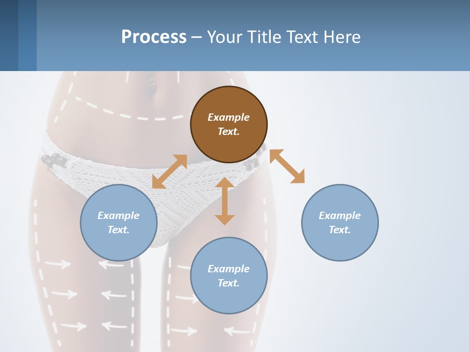 A Woman's Butt With Arrows On It PowerPoint Template