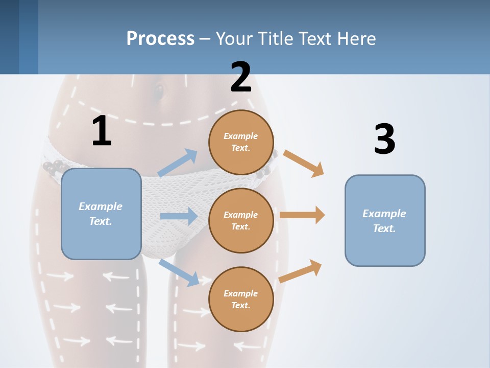 A Woman's Butt With Arrows On It PowerPoint Template