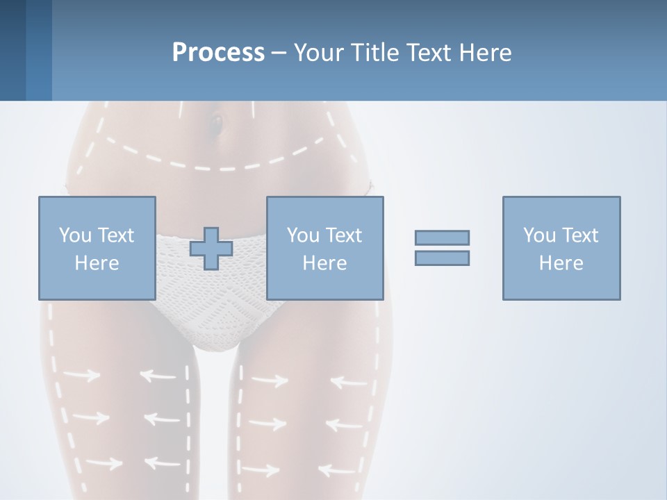A Woman's Butt With Arrows On It PowerPoint Template