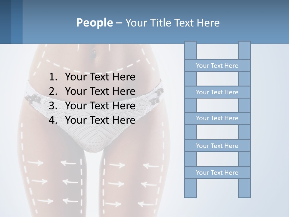 A Woman's Butt With Arrows On It PowerPoint Template