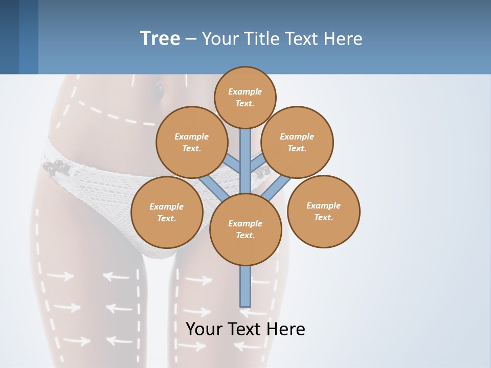 A Woman's Butt With Arrows On It PowerPoint Template