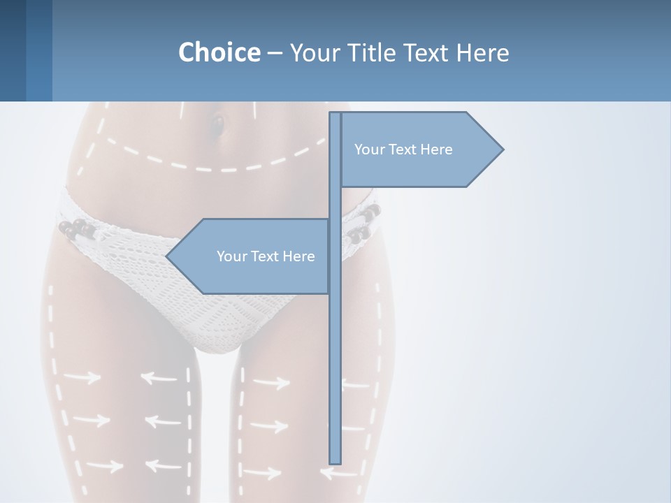 A Woman's Butt With Arrows On It PowerPoint Template