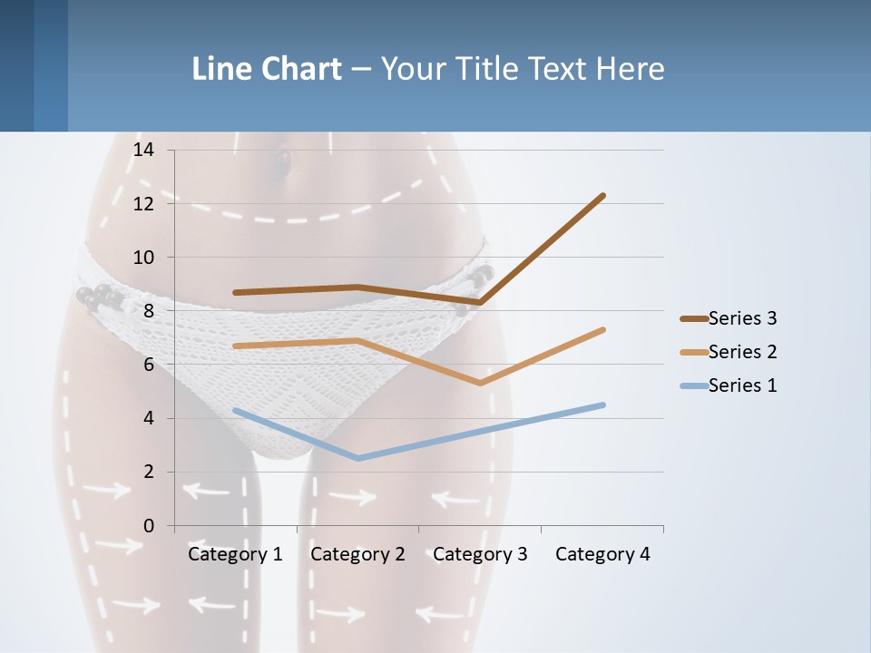 A Woman's Butt With Arrows On It PowerPoint Template