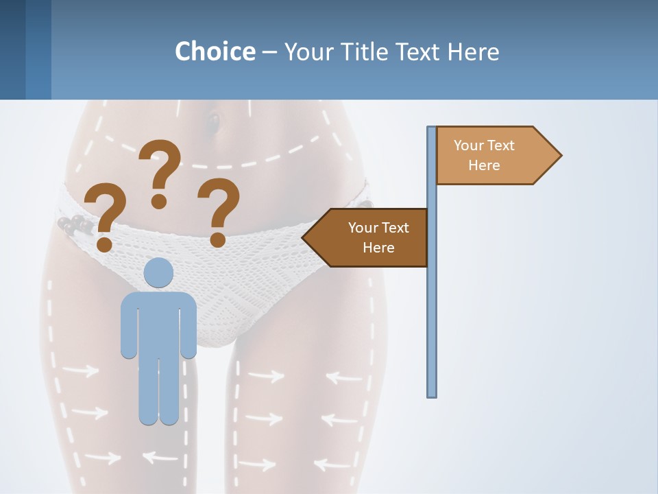 A Woman's Butt With Arrows On It PowerPoint Template