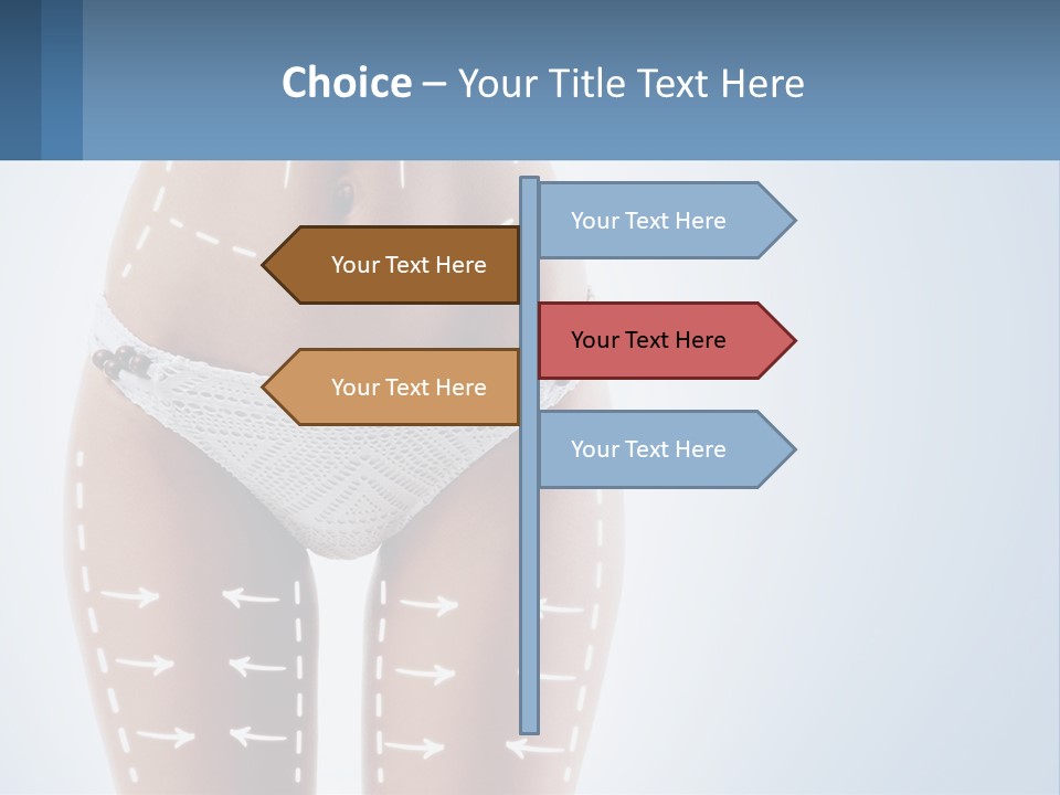 A Woman's Butt With Arrows On It PowerPoint Template