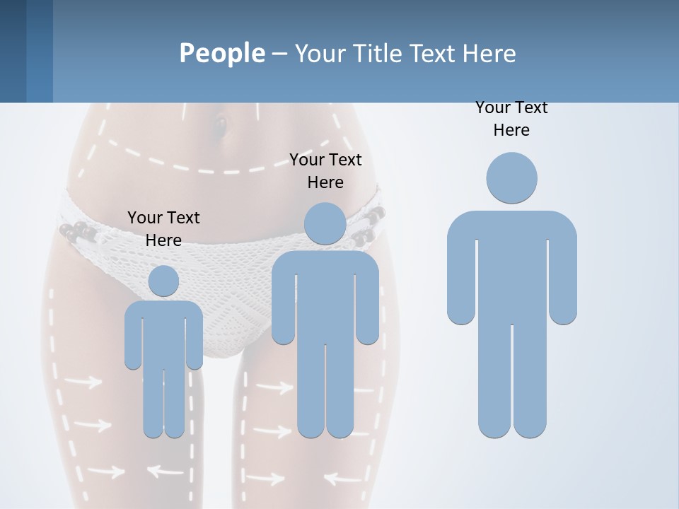 A Woman's Butt With Arrows On It PowerPoint Template