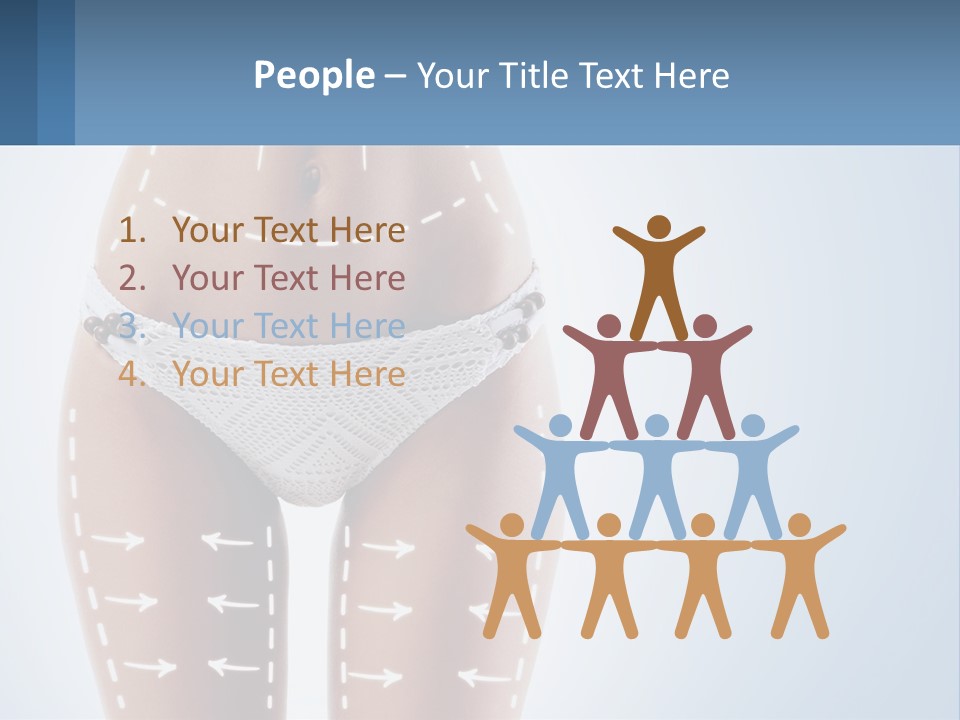 A Woman's Butt With Arrows On It PowerPoint Template
