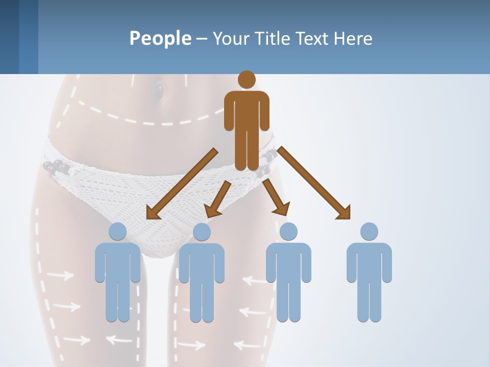 A Woman's Butt With Arrows On It PowerPoint Template