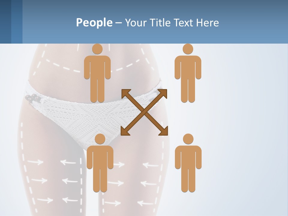 A Woman's Butt With Arrows On It PowerPoint Template
