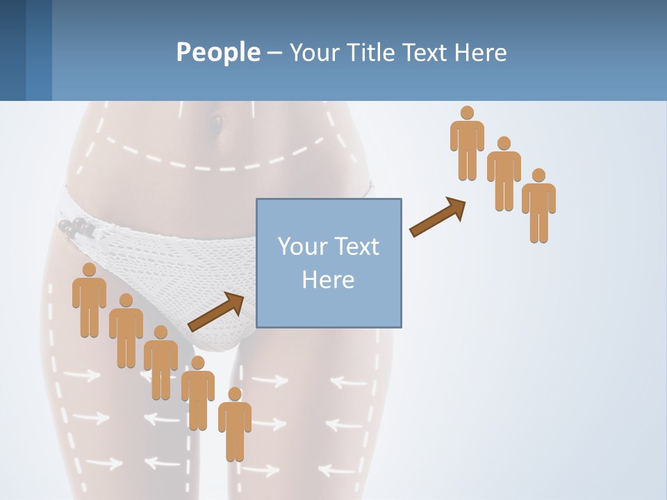 A Woman's Butt With Arrows On It PowerPoint Template