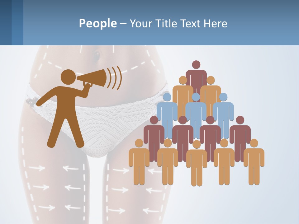 A Woman's Butt With Arrows On It PowerPoint Template