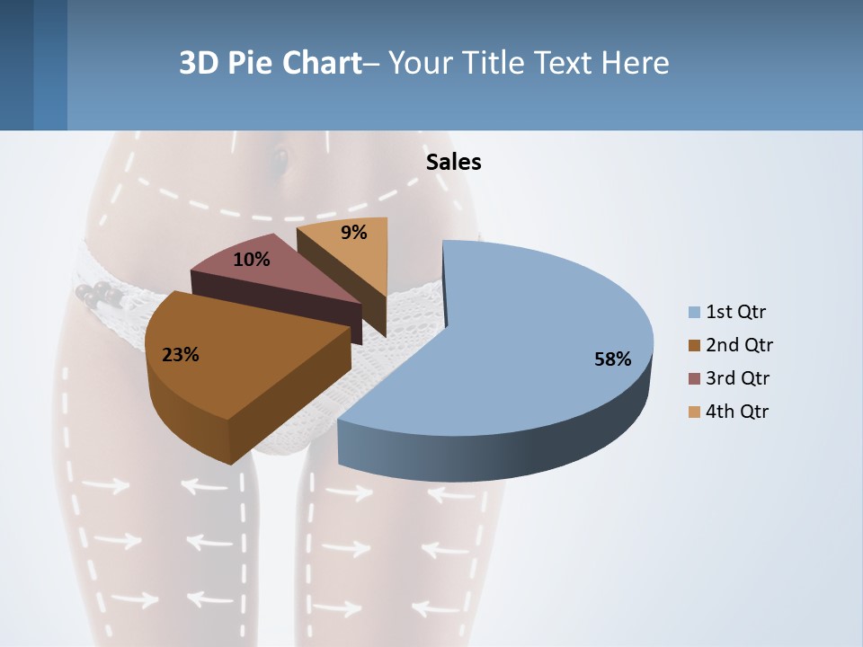A Woman's Butt With Arrows On It PowerPoint Template
