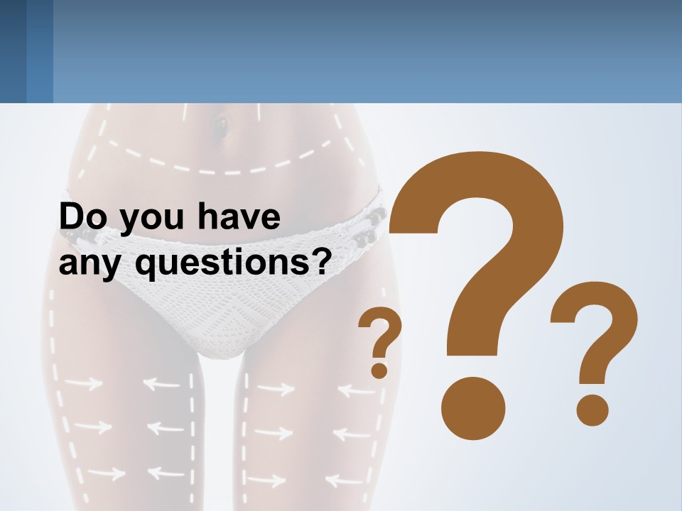 A Woman's Butt With Arrows On It PowerPoint Template