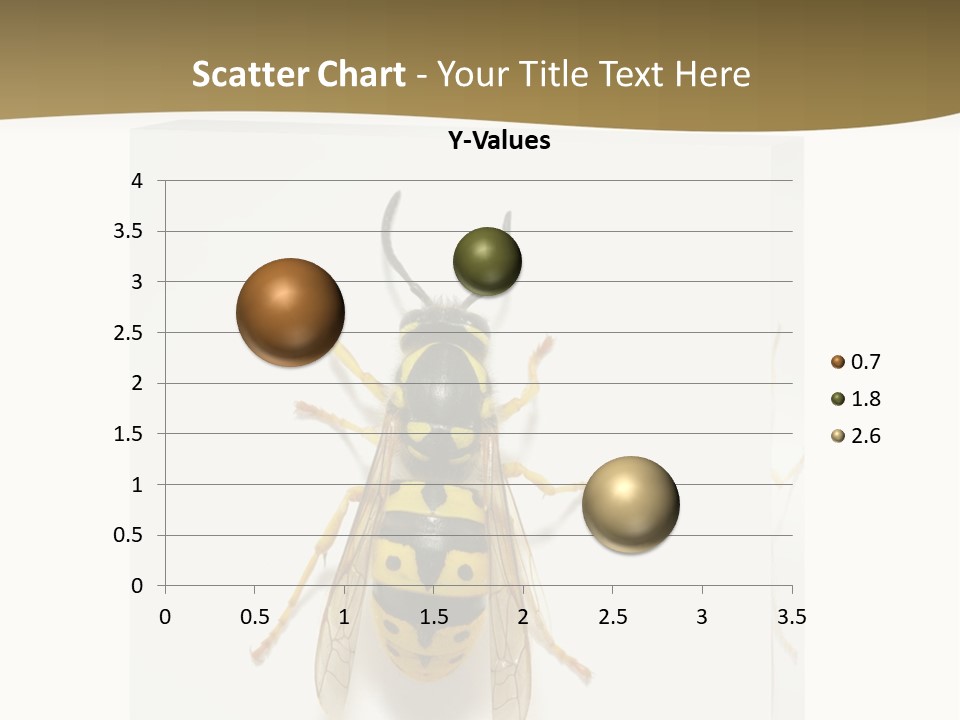 A Yellow And Black Insect On A White Background PowerPoint Template