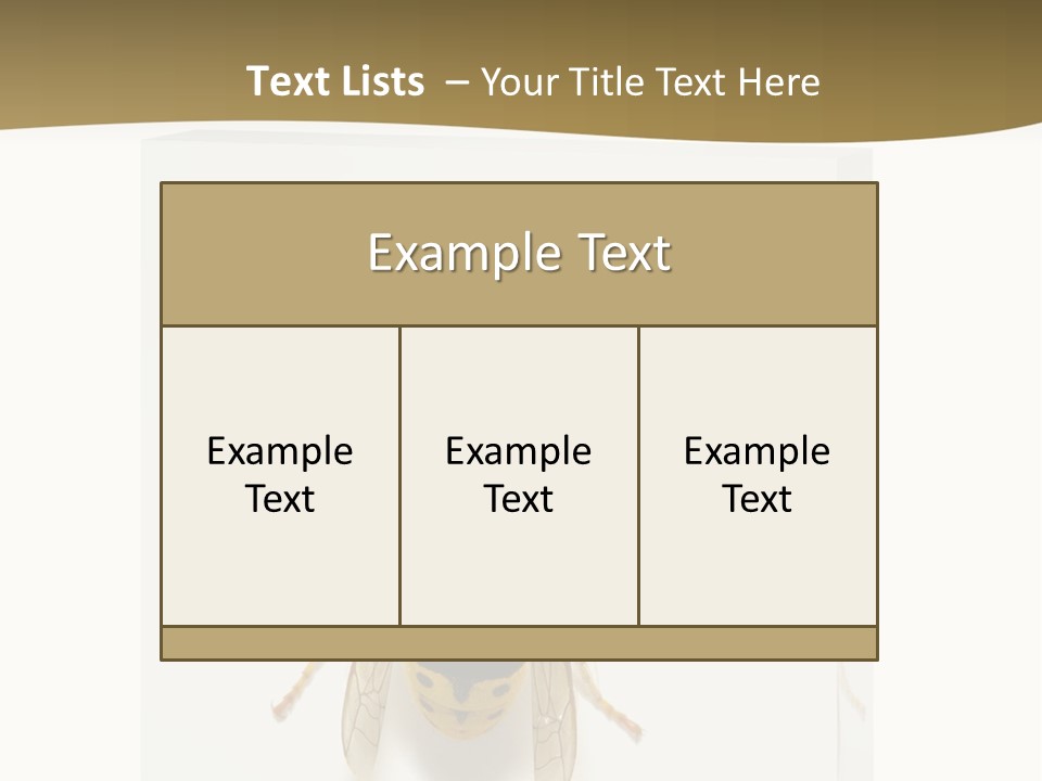 A Yellow And Black Insect On A White Background PowerPoint Template
