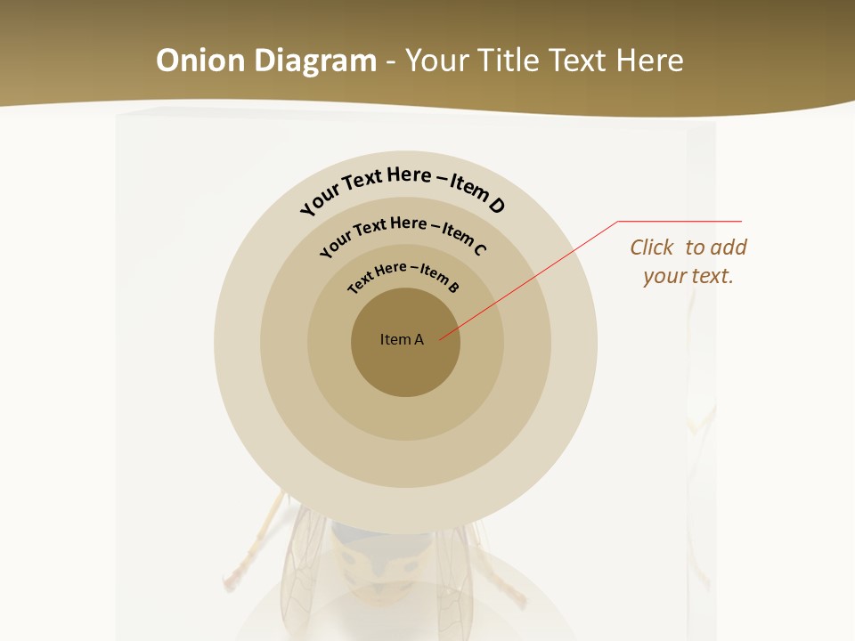 A Yellow And Black Insect On A White Background PowerPoint Template