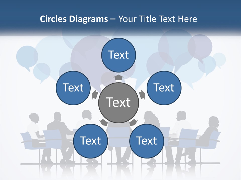 A Group Of People Sitting At A Table With Laptops PowerPoint Template