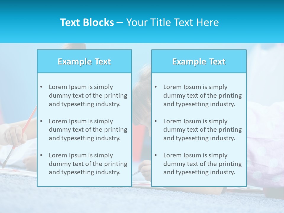 Two Little Girls Laying On The Floor Writing On Paper PowerPoint Template