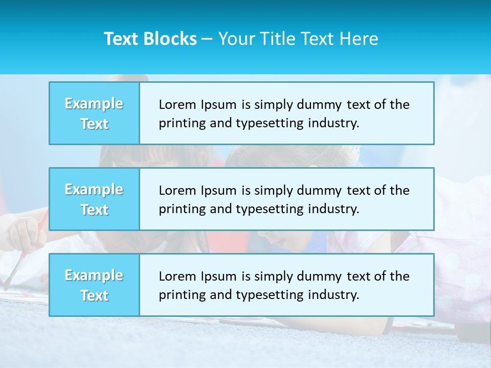 Two Little Girls Laying On The Floor Writing On Paper PowerPoint Template