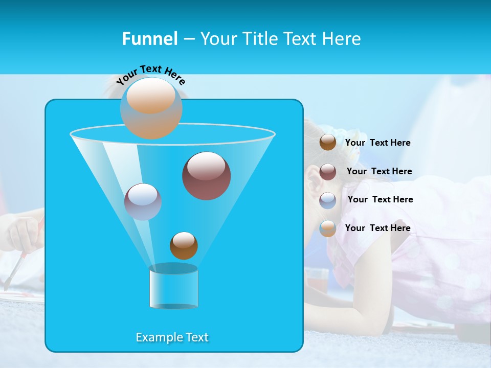 Two Little Girls Laying On The Floor Writing On Paper PowerPoint Template