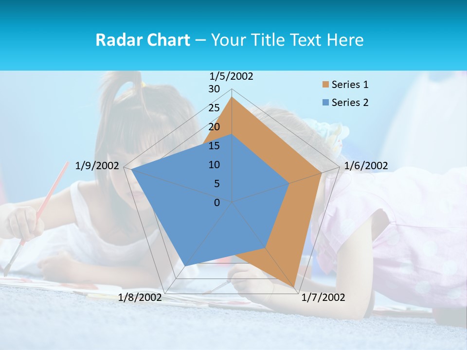 Two Little Girls Laying On The Floor Writing On Paper PowerPoint Template